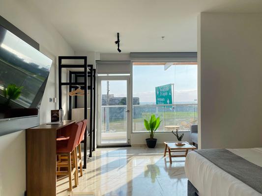 Ocean View 1BR w/AC near Ciudad Amurallada